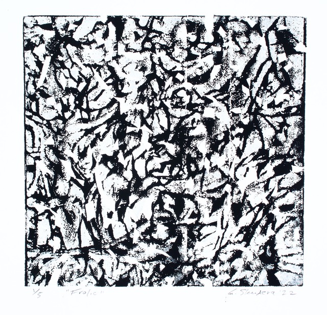 Frolic 1-of-5 relief-print-on--paper 6-x-6-image 10-x-10-paper-WEB